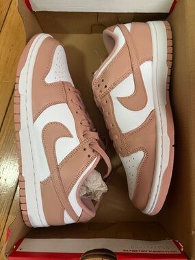 Nike Dunk Low | White/Rose - Brand New
